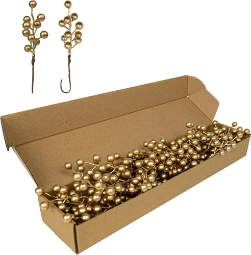 Vista 8 de LLZLL Paquete de 32 Picks Navideños Bayas Artificiales de Árbol de Navidad de 6.5 Pulgadas Tallos de Bayas de Acebo para Invierno Navidad Vacaciones