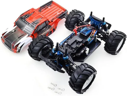 Vista 6 de Coche de control remoto RTR a escala 1/16 para adultos, máximo 40 Km/h Autos RC rápidos con motor sin escobillas, camión RC todoterreno de carreras