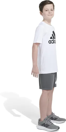 Vista 6 de adidas Pantalones cortos de rendimiento con cintura elástica Aeroready para niño, gris (Grey Five)