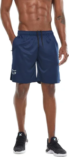 Vista 2 de G Gradual Men's 2 Pack 7" Workout Running Shorts Quick Dry Lightweight Gym Shorts with Zip Pockets