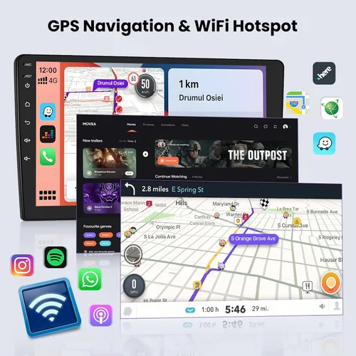 Vista 5 de Hikity para Honda CRV 2007 2008 2009 2010 2011 Android 15 Estéreo de coche con Apple Carplay inalámbrico Android Auto 2GB+64GB 9 pulgadas pantalla