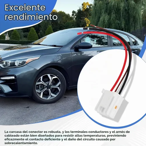 Vista 5 de Repuesto del conector del motor del ventilador para 97113-G2000, compatible con KIA Forte 2018-2024 Direct Plug Play con arnés de coleta de 4