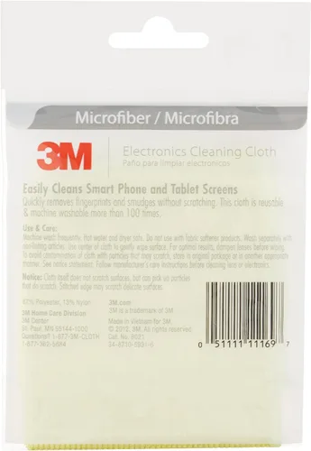 Vista 2 de 3M Paño de limpieza de lentes de microfibra, el color puede variar, 1 unidad