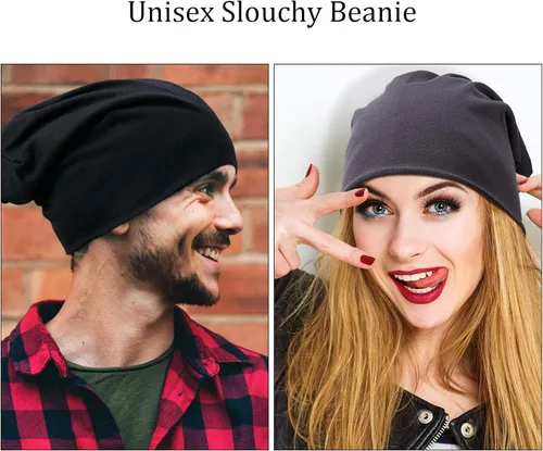 Vista 5 de Outus Gorro de punto delgado para dormir unisex hip-hop 4 piezas
