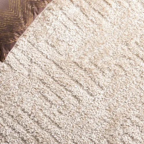 Vista 8 de SAFAVIEH Tahoe Shag Collection - Alfombra de pasillo, 2 x 9 pies, color beige, diseño geométrico, felpa de 1.2 pulgadas de grosor, ideal para zonas