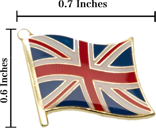 Vista 3 de Parche bordado británico+United Kindom Flag Pinbadges, Reino Unido Gran Bretaña Hierro en coser en emblema Parche aplique NO.015A, Rojo, azul