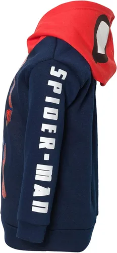 Vista 3 de Marvel Avengers Spiderman Boys Fleece Cosplay Pullover Hoodie Toddler to Big Kid