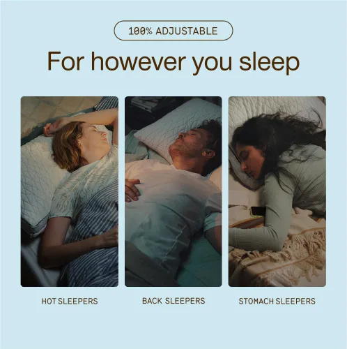 Vista 2 de Coop Home Goods Paquete de almohada, protector y funda de almohada Eden, el juego incluye (1) almohada Eden, (1) funda de almohada Coolside y (2)