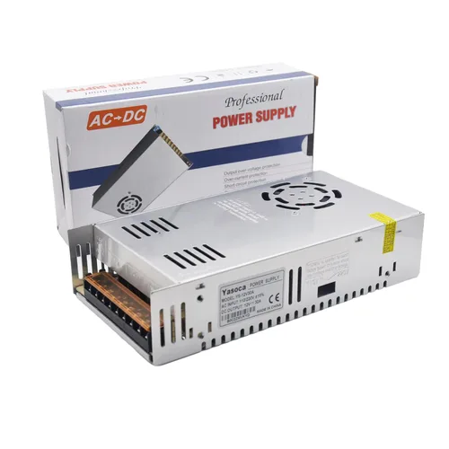 Vista 6 de Fuente de alimentación de 12 V 30 A, adaptador universal de transformador de conmutación regulada para tiras de luces LED, cámara CCTV y proyecto