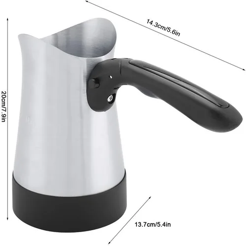 Vista 4 de Pote de café eléctrico, máquina eléctrica 220240V del fabricante del expresso de la categoría alimenticia del pote de café del pavo 10.1 fl oz