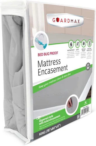 Vista 48 de Protector de colchón Guardmax con cremallera funda contra insectos para cama 100% impermeable suave, hipoalergénico y transpirable