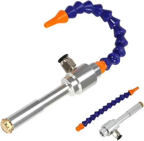 Vista 9 de Aire frío de vórtice de aleación de aluminio de 5.118 in con tubo flexible para fresadora de torno CNC Enfriamiento en seco