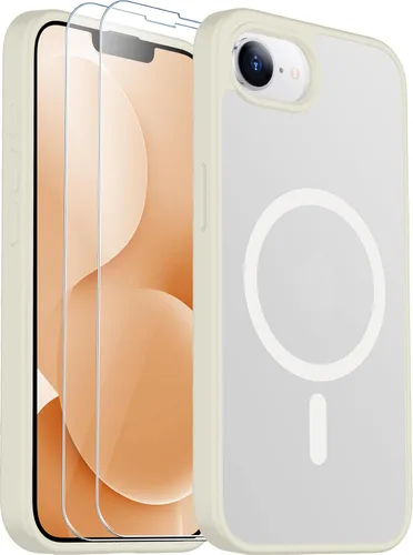 Vista 137 de SPIDERCASE Funda magnética translúcida diseñada para iPhone 11, con 2 protectores de pantalla de vidrio templado, antihuellas, para iPhone 11 de 6.1