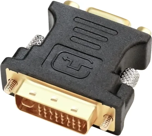 Vista 4 de DTECH Adaptador DVI a VGA DVI-D macho a VGA hembra Convertidor 1080P Conector de vídeo 24+1 Pin para monitor Proyector de computadora
