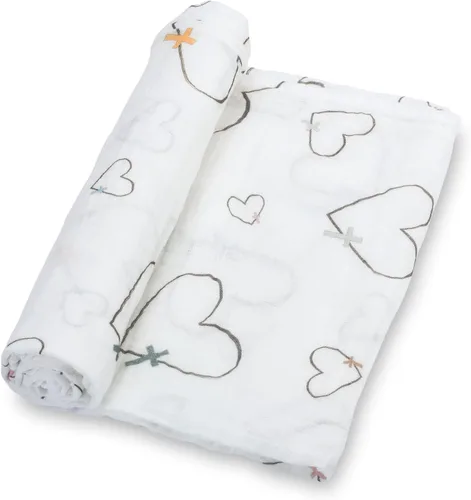 Vista 17 de LollyBanks Manta de bebé para niños y niñas, mantas de arrullo de muselina de algodón 100% para recién nacidos, 47 x 47 pulgadas, manta de recepción