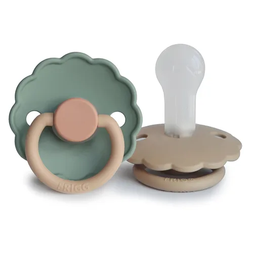 Vista 14 de FRIGG Daisy SilkySoft - Chupete de silicona para bebé, fabricado en Dinamarca, sin BPA (aurora/blanco brillante, 6-18 meses)