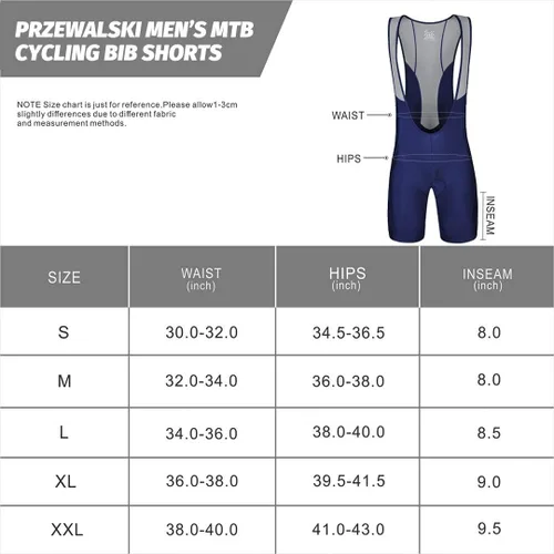 Vista 6 de Przewalski - Culote de ciclismo para hombre acolchado 3D excelente rendimiento y mejor ajuste