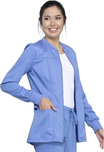 Vista 6 de Cherokee WW305AB - Chaqueta de calentamiento para mujer, ajuste clásico moderno con cremallera frontal