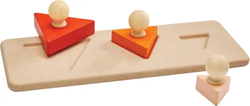 Vista 12 de PlanToys Juego de juguetes de madera para niños a partir de 3 años Montessori apilamiento y reconocimiento de formas para conciencia espacial