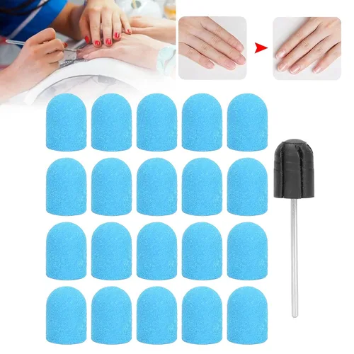 Vista 8 de Brocas de taladro de uñas, banda de lijado de uñas, broca para manicura, pedicura, pulido de uñas, rebabas, uso en salón de belleza, juego de lijado