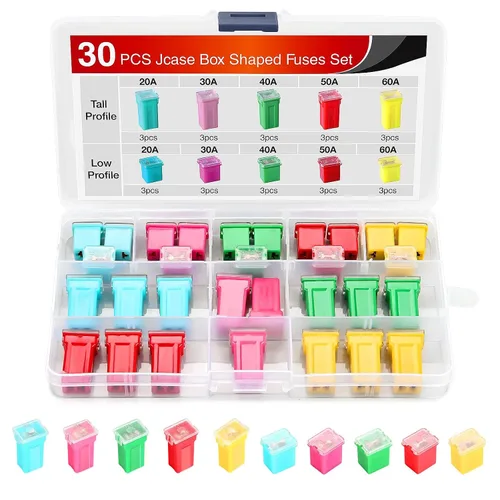 Vista 10 de Nilight - 50018R 240 piezas de fusibles estándar y mini con casquillo de cuchilla, 5A 7,5A 10A 15A 20A 25A 30A ATC APR ATO ATS, juego de fusibles