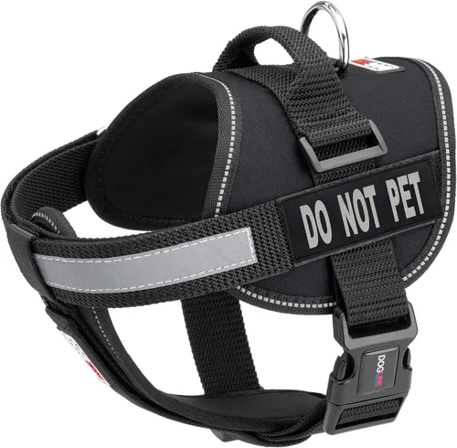 Vista 9 de Dogline Arnés de chaleco para perros y 2 parches extraíbles para no mascotas, XS/de 15 a 19 pulgadas, verde