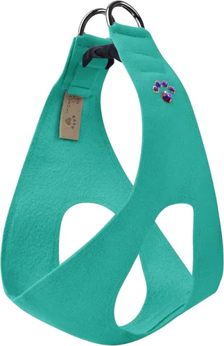 Vista 2 de Susan Lanci Designs Crystal Paws - Arnés para perros y mascotas, color azul Bimini, XXS