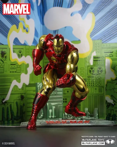Vista 2 de McFarlane Toys - Figura posada a escala 1:10 de Marvel Iron Man con escena (The Invincible Iron Man #126)