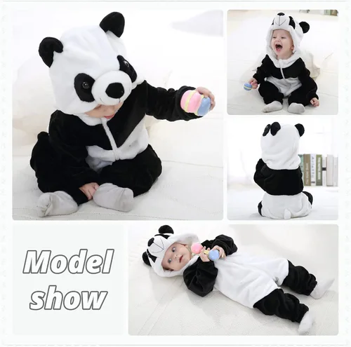 Vista 6 de MICHLEY Disfraz unisex de animal para bebé, para invierno, otoño, con capucha, para Halloween, cosplay, trajes