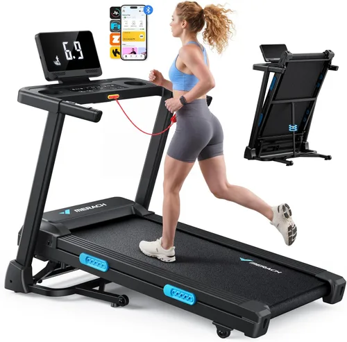 Vista 10 de MERACH Cinta de correr para el hogar con inclinación, cinta de correr