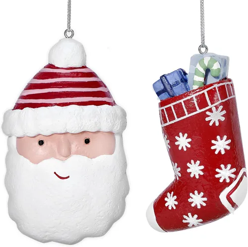 Vista 6 de Adornos para árbol de Navidad de sirena 2025, decoraciones colgantes, decoración navideña