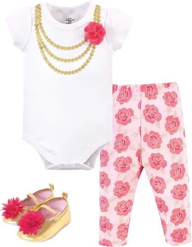 Vista 34 de Little Treasure - Conjunto unisex de mameluco de algodón, pantalón y zapatos para bebé Collar de ancla