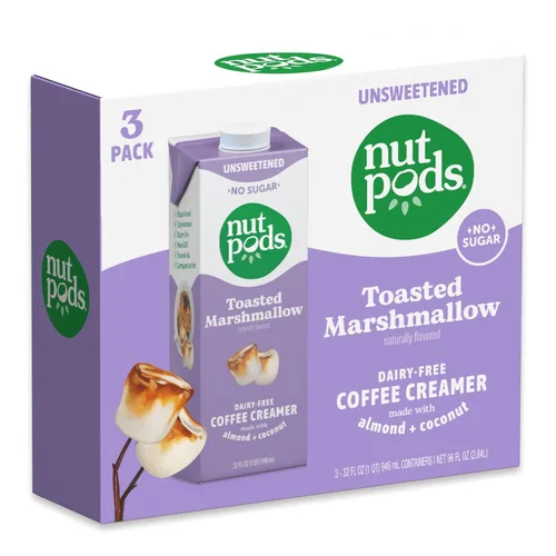Vista 3 de Nutpods - Crema de café sin azúcar, sin lácteos, sin azúcar, paquete de 3