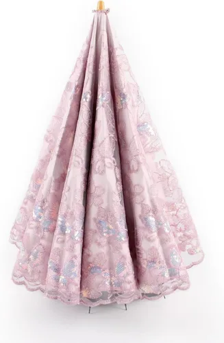 Vista 98 de Honeystore Sombrilla bordada con flor 3D plegable UV con encaje clásico