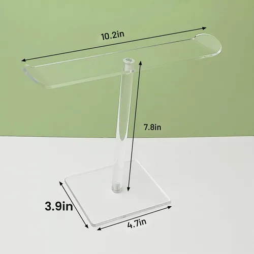 Vista 3 de Soporte de diadema de acrílico, organizador de accesorios para el cabello, soporte transparente para niñas