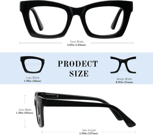 Vista 3 de Reading Glasses for women-3Pack Blue Light Blocking Computer Readers with Spring Hinge Fashion Eyeglasses
