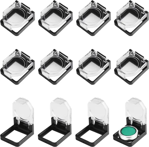 Vista 11 de 4 protectores de plástico transparente para interruptor de botón, a prueba de polvo, pomo de parada de emergencia para botón de encendido de 0.866