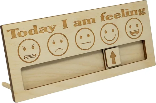 Vista 2 de Cartel de "Today I Am Feeling" - Tabla de estado de ánimo de emoji, rastreador diario de sentimientos para niños y adultos, terapia, autismo