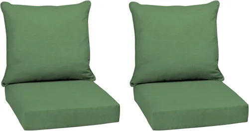 Vista 31 de Arden - Juego de cojines de asiento profundo para exteriores, 22x24, aguamarina