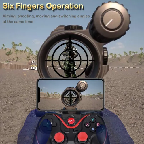 Vista 2 de Megadream Android Gamepad Controller, Wireless Key Mapping Gamepad Joystick Perfect for Call of Duty & PUBG Mobile & More, Compatible for Samsung
