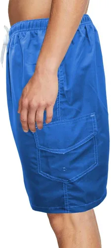Vista 3 de Bañador de secado rápido para hombre con tres bolsillos y longitud de la rodilla