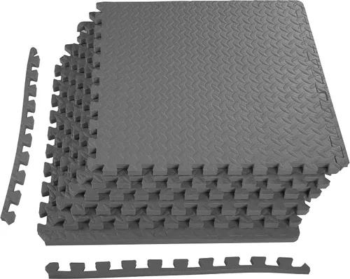 Vista 14 de BalanceFrom Tapete de ejercicio tipo rompecabezas con baldosas entrelazadas de espuma EVA para MMA – Ejercicio – Una pulgada de grosor, 24 pies