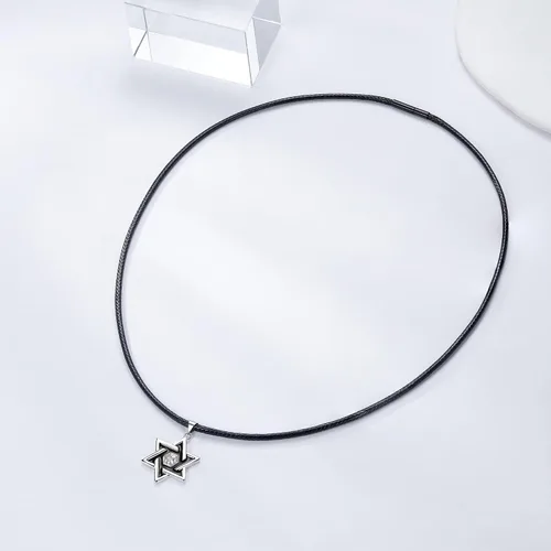 Vista 3 de REIOT Collar vikingo para hombre, mitología nórdica, collar para hombre, amuleto de la suerte, cadena de caja de acero inoxidable, cruz