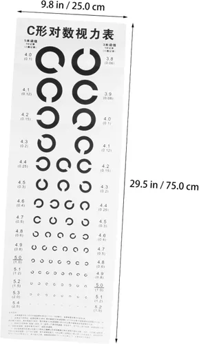 Vista 9 de Mobestech Tabla de ojos de 1 pieza Gráfico de pared Gráfico de ojos Snellen Tabla de examen visual Tabla de ojos de plástico de pared Tabla de ojos