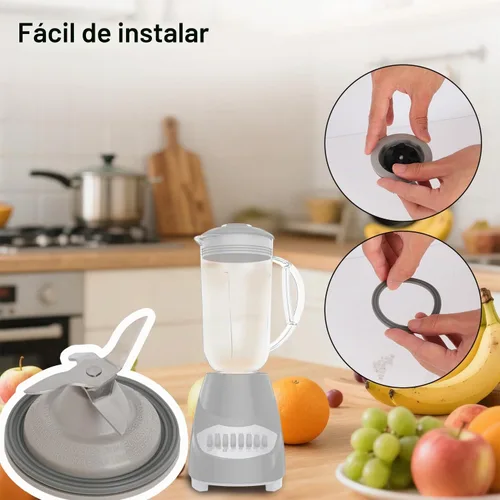 Vista 7 de Reemplazo de la cuchilla de la licuadora para, Reemplazo de la cuchilla de la licuadora de acero inoxidable con junta de silicona compatible