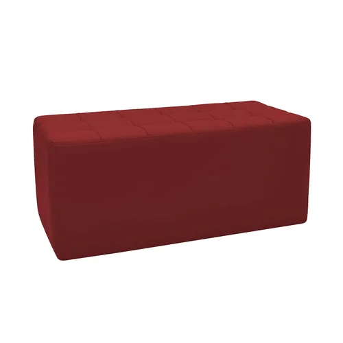 Vista 8 de Factory Direct Partners Banco otomano rectangular copetudo con acento bellamente tapizado para el hogar moderno, oficina, biblioteca o área de Negro