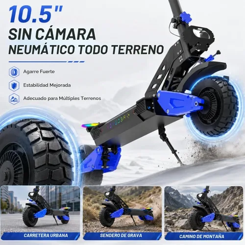 Vista 4 de Scooter eléctrico todoterreno RD2 para adultos, motores duales