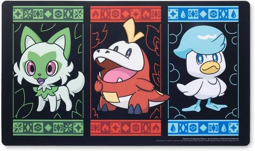 Vista 2 de Pokemon Centro: Pokemon TCG: Sprigatito, Fuecoco y Quaxly Playmat