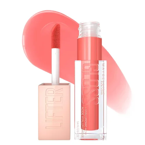 Vista 39 de Maybelline Lifter Gloss, Brillo de Labios Hidratante con Ácido Hialurónico, Alto Brillo para Labios Más Llenos, Perla, Perla Plateada Transparente