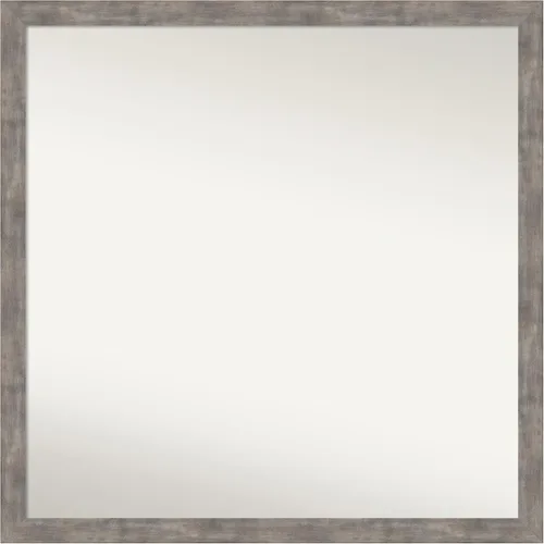 Vista 197 de Amanti Art Silver Bathroom Mirror for Over Sink, 26x45 Custom Made Marred Pewter Rectangle Vanity Mirror, Oversize Casual Wood Frame, Hangs Estaño